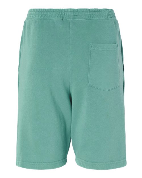 Unisex Pigment-Dyed Fleece Shorts - Pigment Mint Back