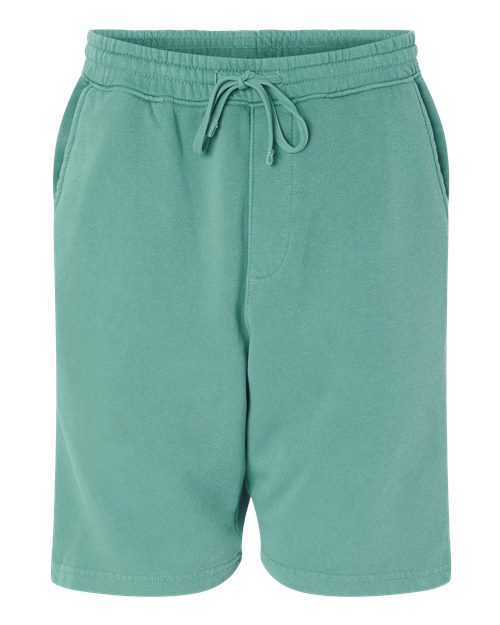 Unisex Pigment-Dyed Fleece Shorts - Pigment Mint Front