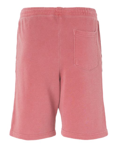 Unisex Pigment-Dyed Fleece Shorts - Pigment Pink Back