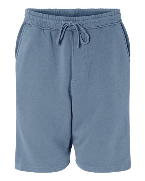 Unisex Pigment-Dyed Fleece Shorts - Pigment Slate Blue Front