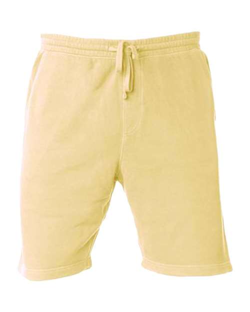 Unisex Pigment-Dyed Fleece Shorts - Pigment Yellow Front