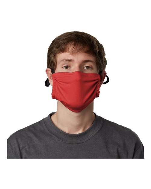2-Ply Cotton Pocket Face Mask - Deep Red Front