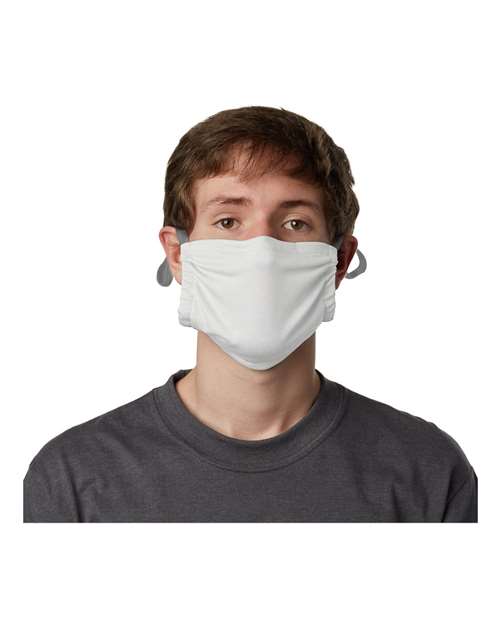 2-Ply Polyester Pocket Face Mask - White Front