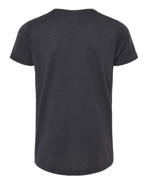 Youth Triblend Tee - Solid Dark Grey Triblend Back