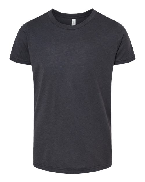 Youth Triblend Tee - Solid Dark Grey Triblend Front