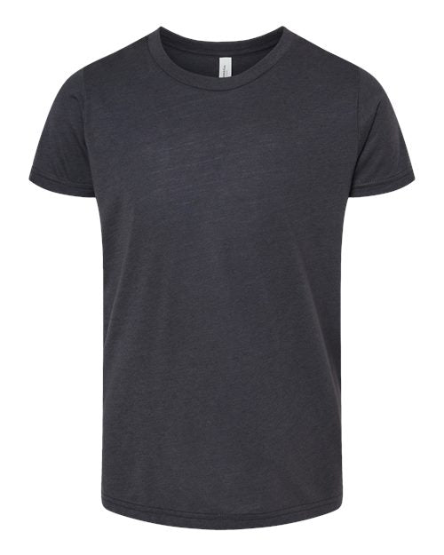 BELLA + CANVAS Youth Triblend Tee - Solid Dark Grey Triblend Front