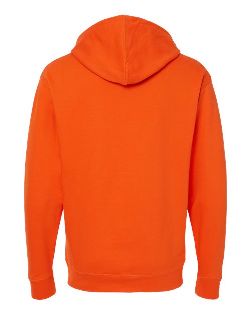 Unisex Midweight Hooded Sweatshirt - Orange Back