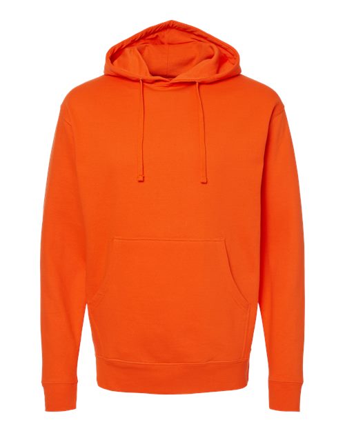 Unisex Midweight Hooded Sweatshirt - Orange Front