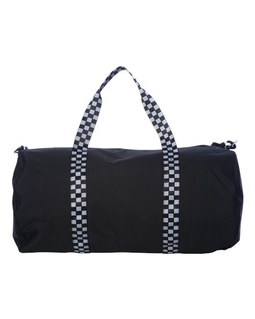 29L Day Tripper Duffel Bag - Black/ Checker Strap Back
