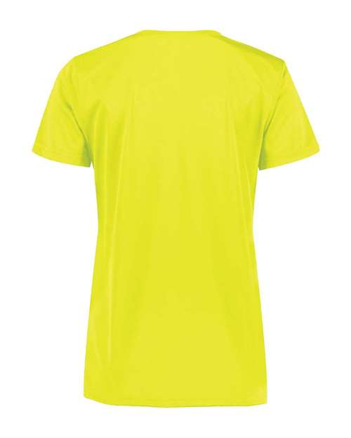 Women's Nexgen Performance V-Neck T-Shirt - Safety Yellow Back
