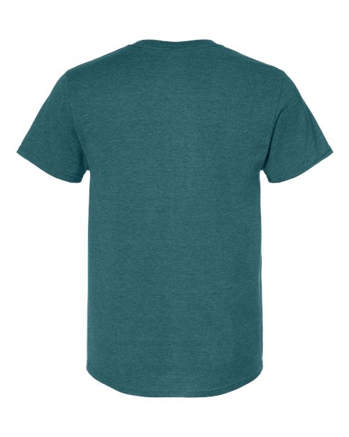 Premium Blend Ring-Spun T-Shirt - Digital Teal Heather Back