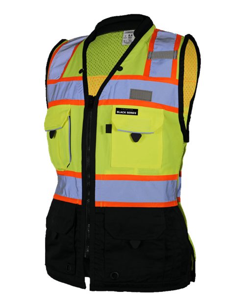 Kishigo Women's Premium Black Series® Heavy Duty Surveyors Vest - Side