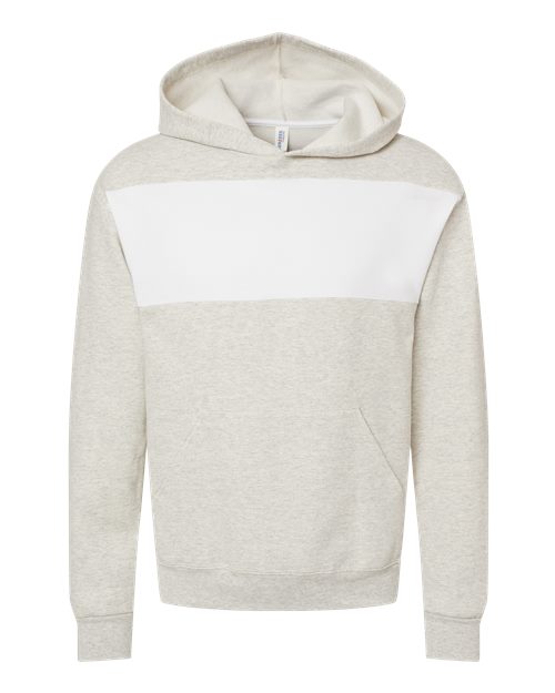 Unisex Nublend® Billboard Hooded Sweatshirt - Oatmeal Heather/ White Front
