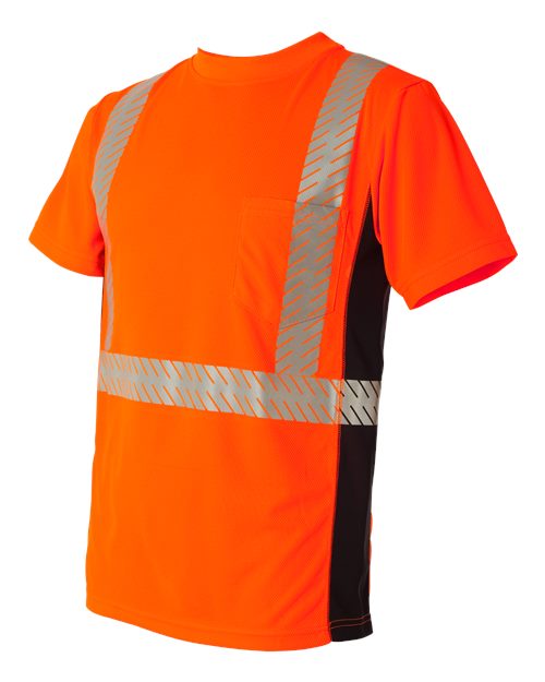 Kishigo Unisex Premium Black Series® Breathable Tape Class 2 T-Shirt - Side