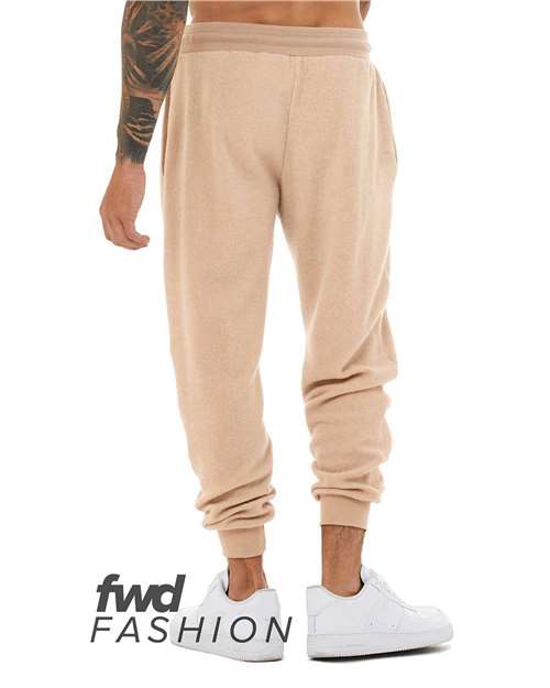 Unisex FWD Fashion Sueded Fleece Joggers - Heather Oat Back