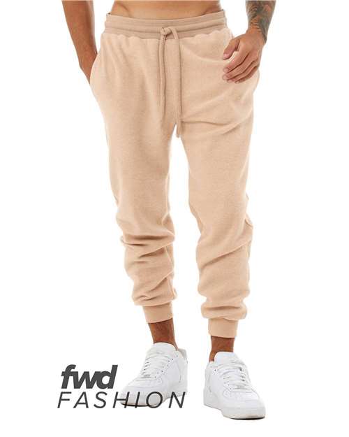 Unisex FWD Fashion Sueded Fleece Joggers - Heather Oat Front