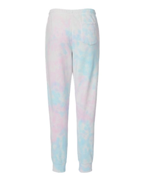 Unisex Tie-Dyed Fleece Sweatpants - Tie Dye Cotton Candy Back