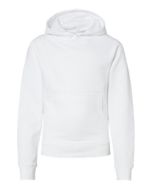 Youth Midweight Hooded Sweatshirt - White Front