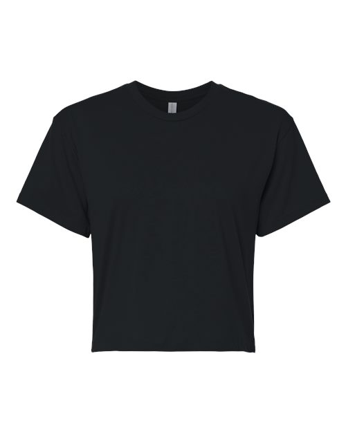Women's Ideal Crop Top - Black Front