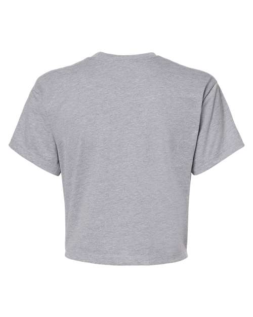 Women's Ideal Crop Top - Heather Grey Back