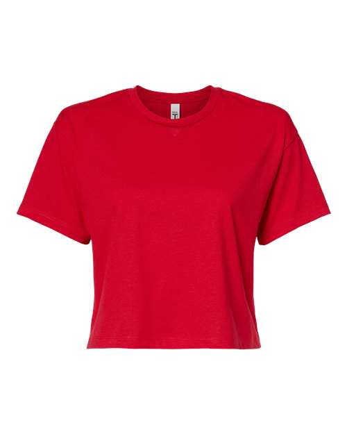 Women's Ideal Crop Top - Red Front