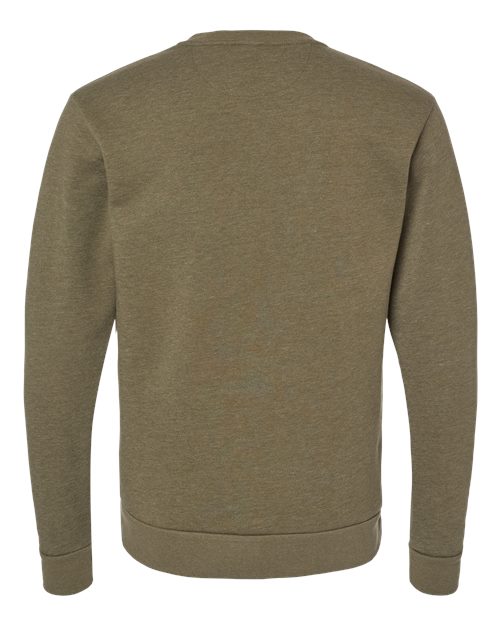 Unisex Malibu Crewneck Sweatshirt - Heather Military Green Back