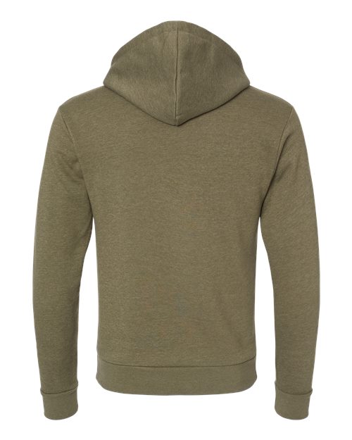 Unisex Malibu Hoodie Sweatshirt - Heather Military Green Back