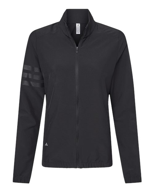 Women's Wind Resistant Full-Zip Jacket - Black/ Black Front