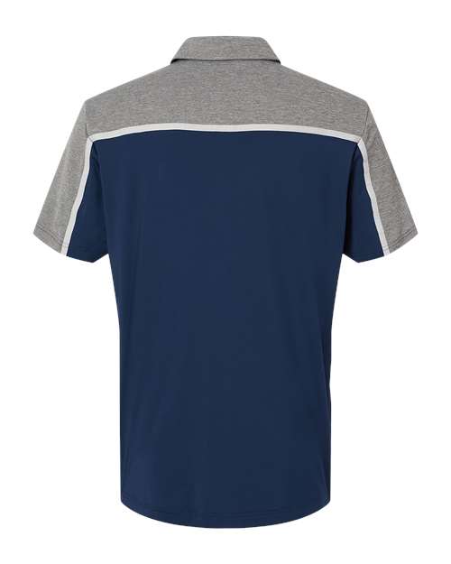 Men's Ultimate Colorblocked Polo - Collegiate Navy/ Grey Two/ Grey Five Melange Back