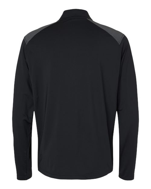 Men's Ultimate365 Lightweight Shoulder Stripe Quarter-Zip Pullover - Black Back