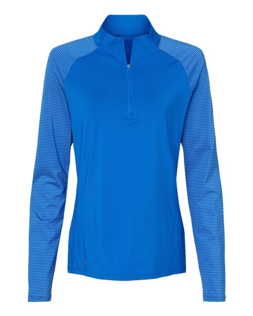 Women's Ultimate365 Lightweight Raglan Quarter-Zip Pullover - Glory Blue Front