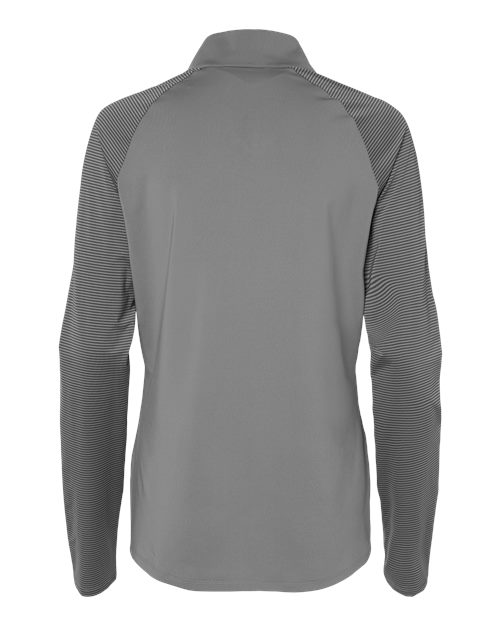 Women's Ultimate365 Lightweight Raglan Quarter-Zip Pullover - Grey Three Back