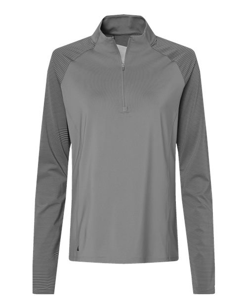 Women's Ultimate365 Lightweight Raglan Quarter-Zip Pullover - Grey Three Front