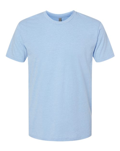 Unisex CVC T-Shirt - Heather Columbia Blue Front
