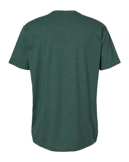 Unisex CVC T-Shirt - Heather Forest Green Back