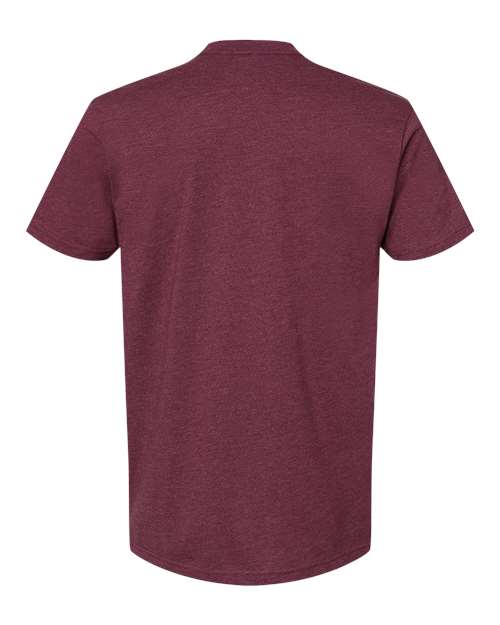 Unisex CVC T-Shirt - Heather Maroon Back