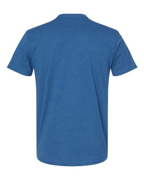 Unisex CVC T-Shirt - Heather Cool Blue Back