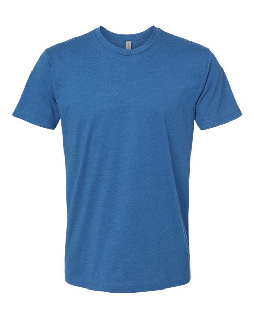 Unisex CVC T-Shirt - Heather Cool Blue Front