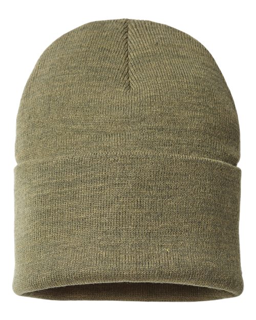Sustainable Beanie - Olive Front