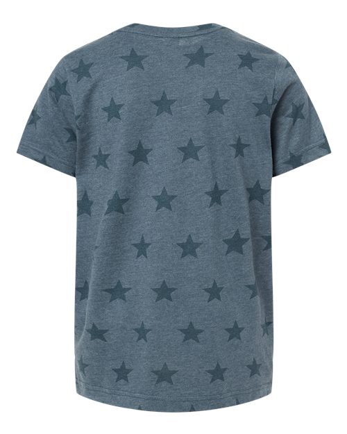 Youth Star Print Tee - Denim Star Back