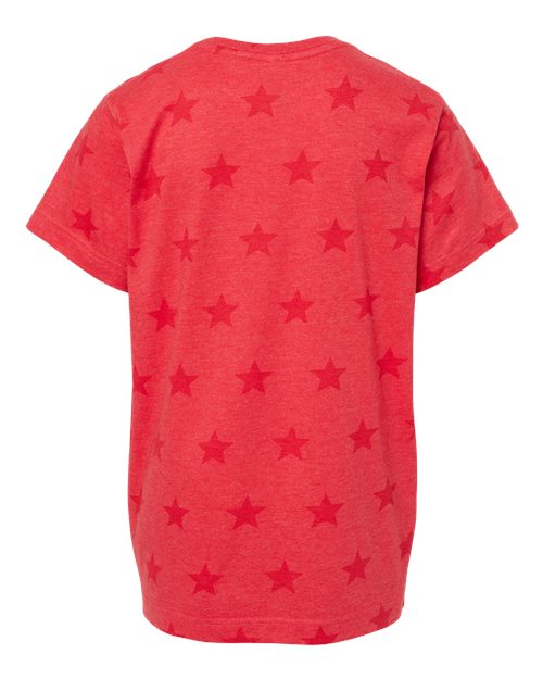 Youth Star Print Tee - Red Star Back