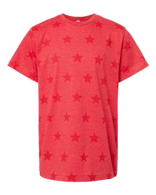 Youth Star Print Tee - Red Star Front