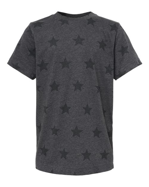Youth Star Print Tee - Smoke Star Front