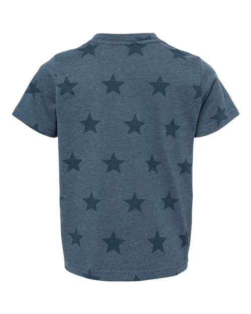 Toddler Star Print Tee - Denim Star Back
