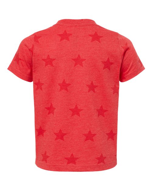 Toddler Star Print Tee - Red Star Back