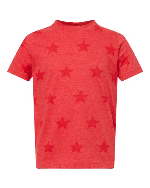 Toddler Star Print Tee - Red Star Front