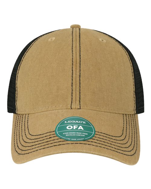 Old Favorite Trucker Cap - Khaki/ Black Front