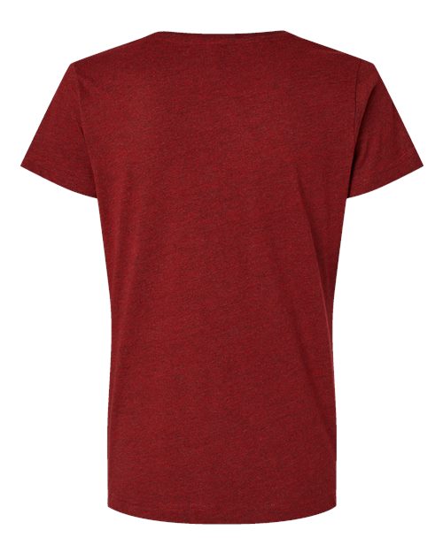 Women's Fine Jersey Tee - Cardinal Blackout Back