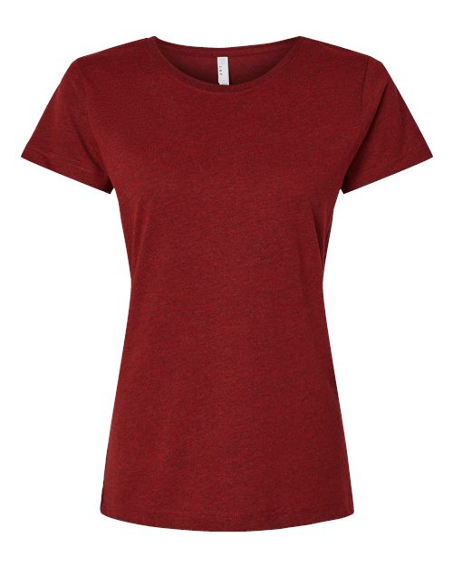 Women's Fine Jersey Tee - Cardinal Blackout Front