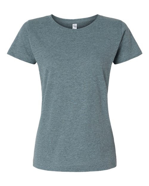 Women's Fine Jersey Tee - Ice Blackout Front